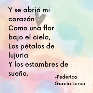 Frase de García Lorca romántica